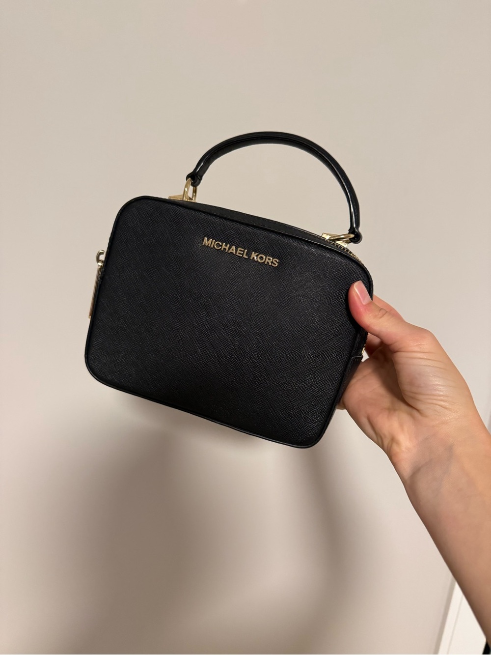 Michael Kors Black Mini Saffiano Top-Handle Crossbody